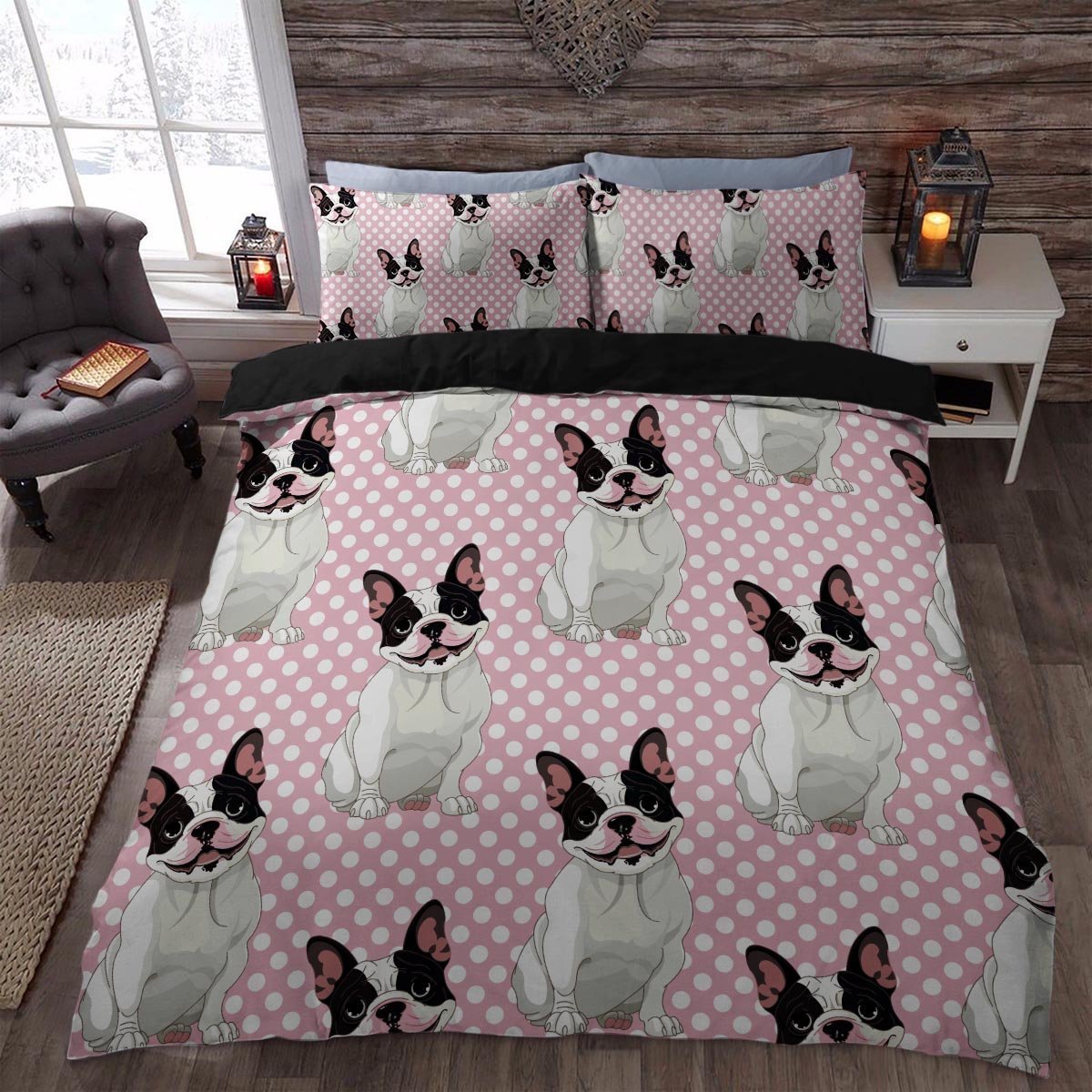 D210184 I love my Dog Pink 40% OFF Best For Dog People3D Customized Duvet Cover Bedding Sets