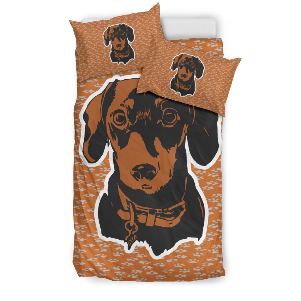 Dachshund Dog Paw Bedding Set