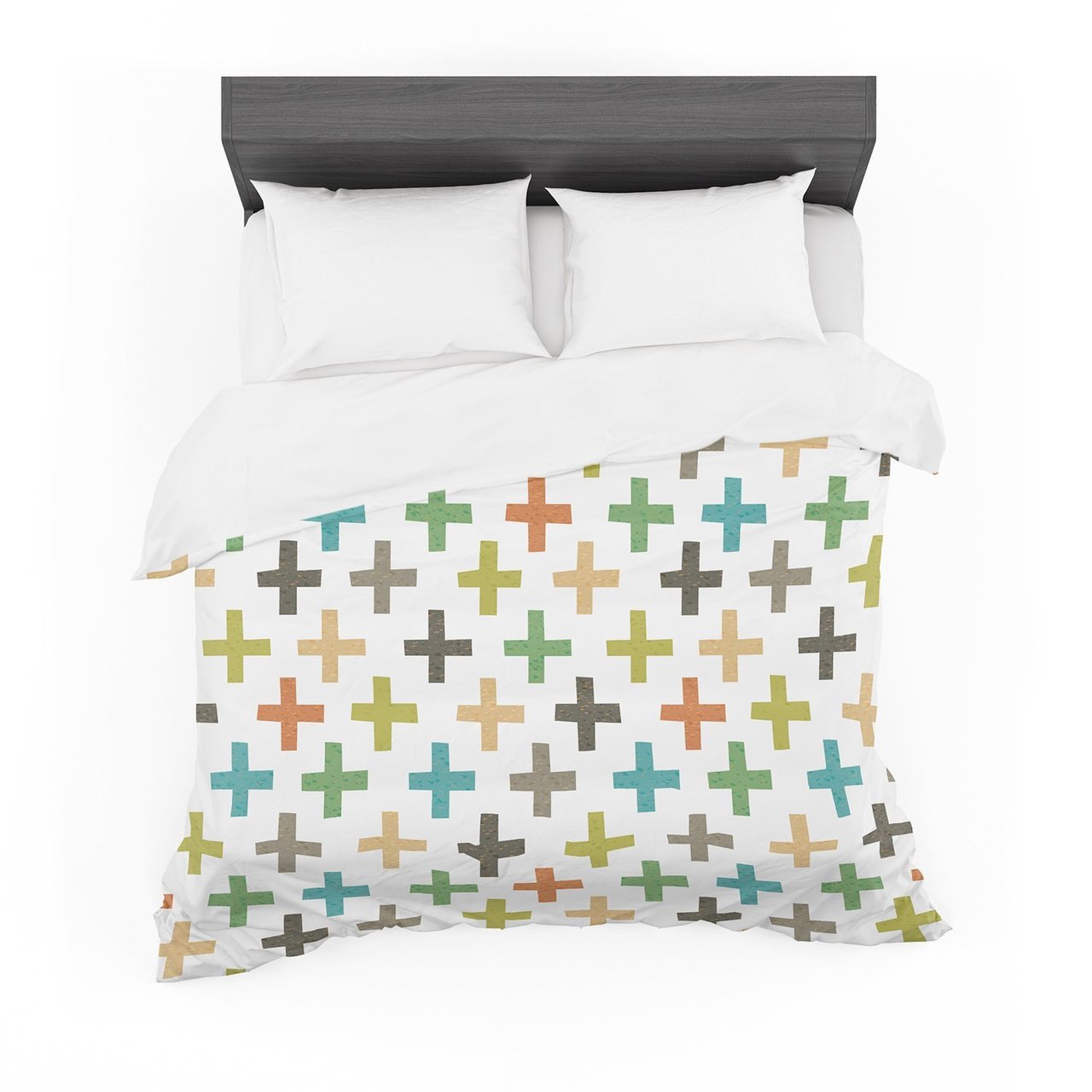 Daisy Beatrice ‘Hipster Crosses Repeat’ Multicolor Featherweight3D Customized Duvet Cover Bedding Sets