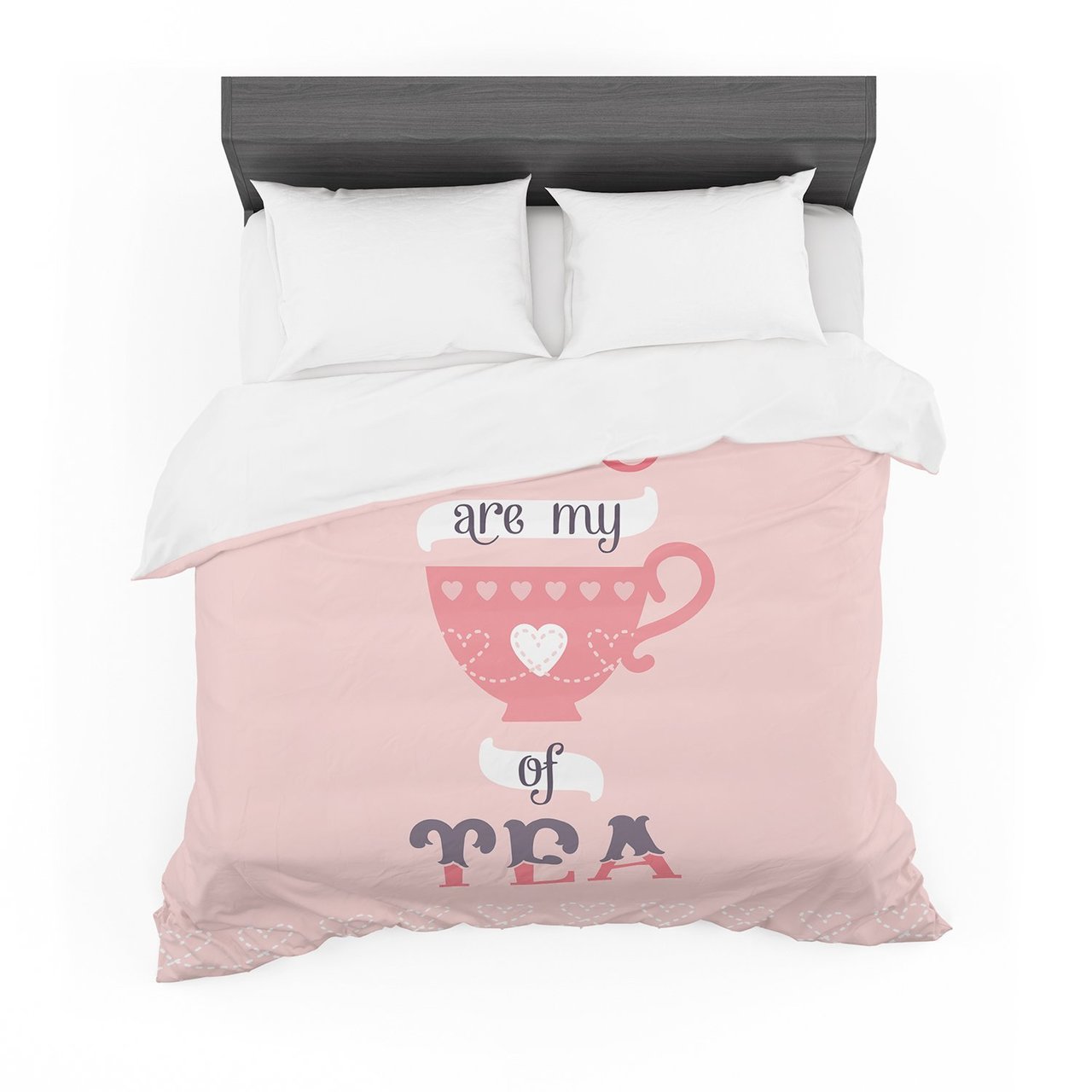 Daisy Beatrice ‘My Cup of Tea’ Pink Purple Featherweight3D Customized Duvet Cover Bedding Sets