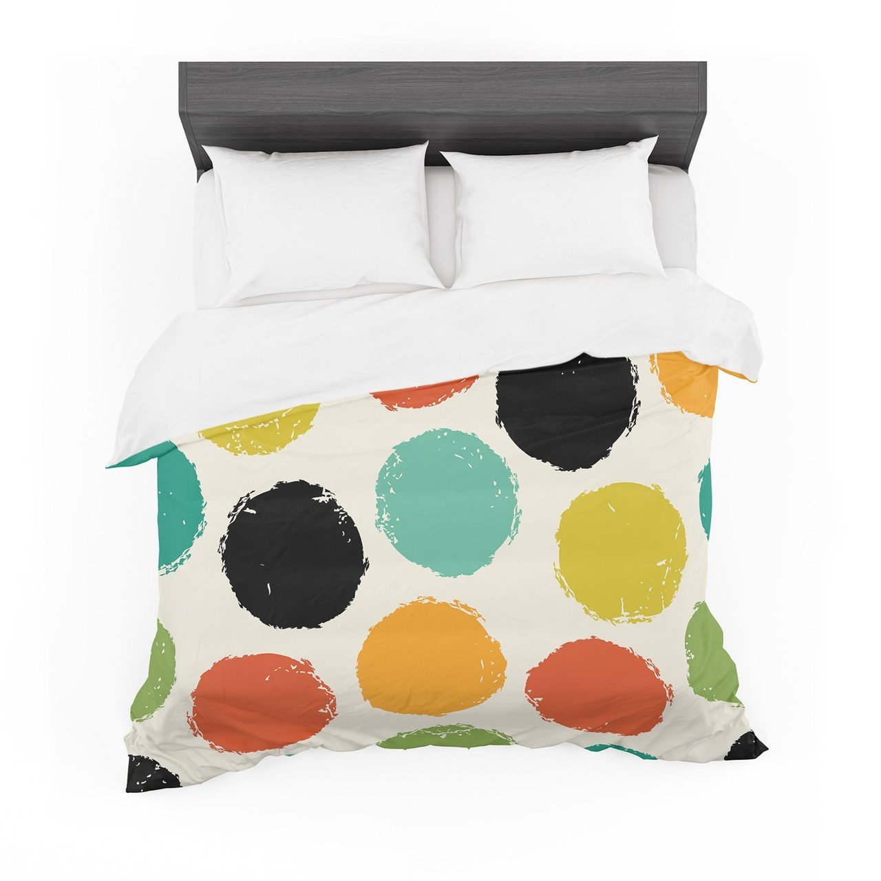 Daisy Beatrice ‘Retro Dots’ Circles Featherweight3D Customized Duvet Cover Bedding Sets