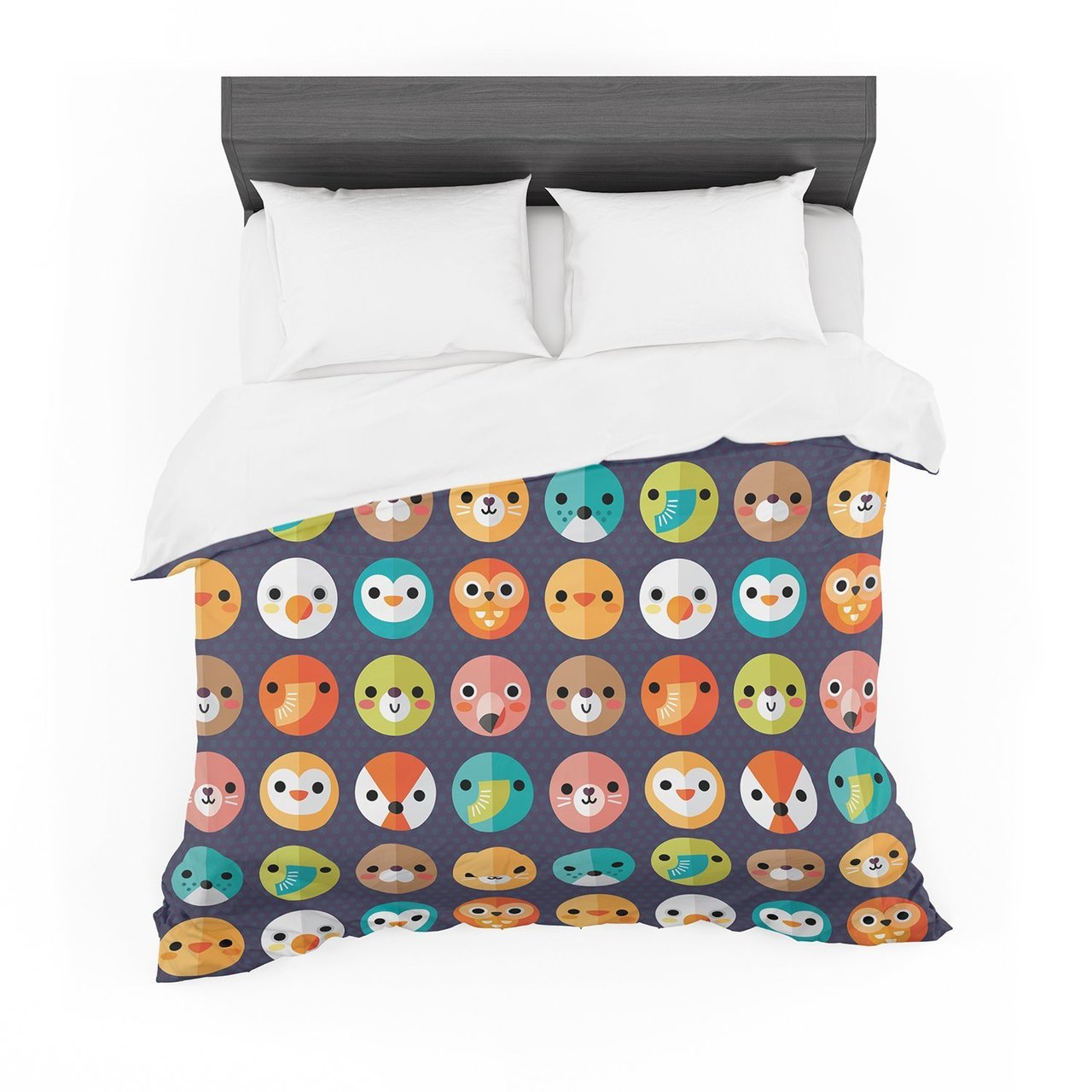 Daisy Beatrice ‘Smiley Faces Repeat’ Animal Pattern Featherweight3D Customized Duvet Cover Bedding Sets