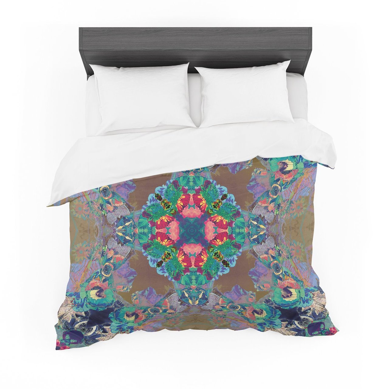 Danii Pollehn ‘Flowery’ Floral Kaleidoscope Featherweight3D Customized Duvet Cover Bedding Sets