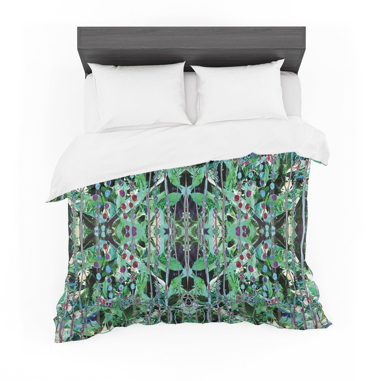 Danii Pollehn ‘Grun’ Green Abstract Featherweight3D Customized Duvet Cover Bedding Sets