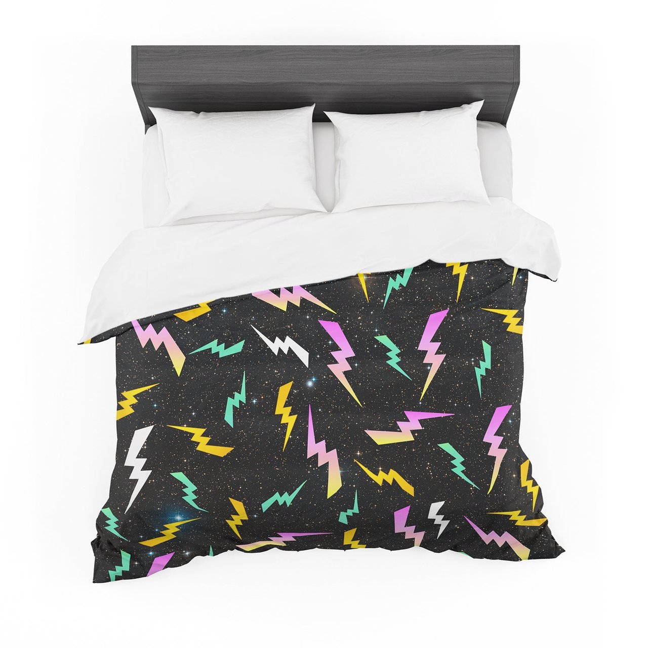 Danny Ivan ‘Bolt Pattern’ Black Lightning Featherweight3D Customized Duvet Cover Bedding Sets