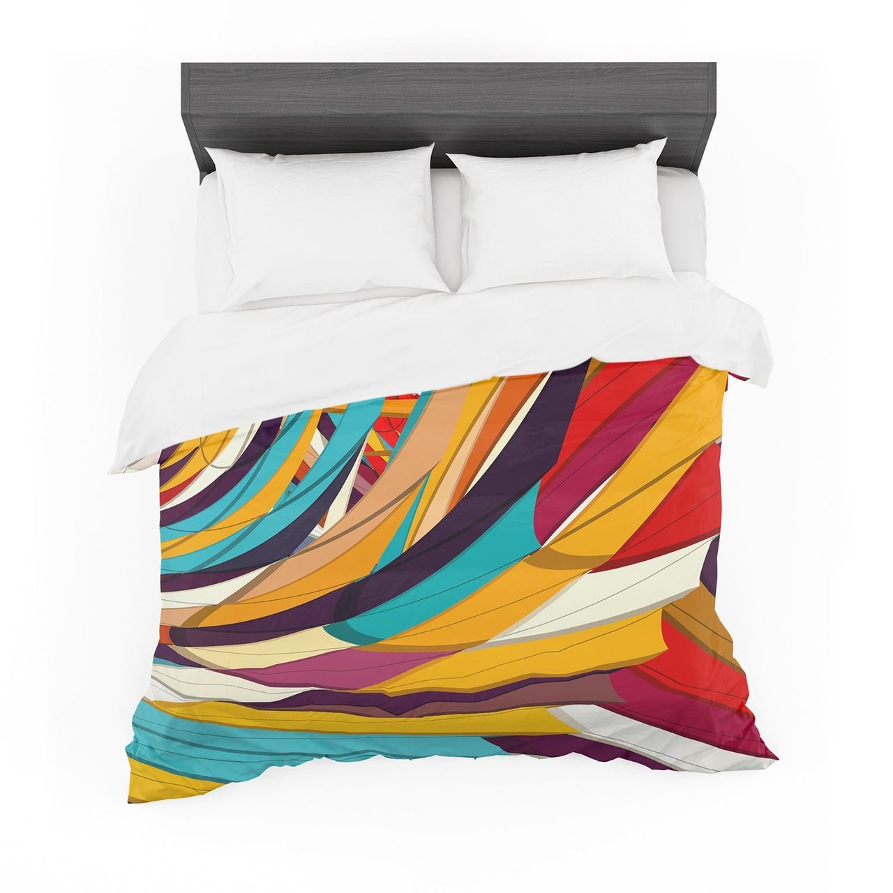 Danny Ivan ‘Demy World’ Orange Yellow Cotton3D Customized Duvet Cover Bedding Sets