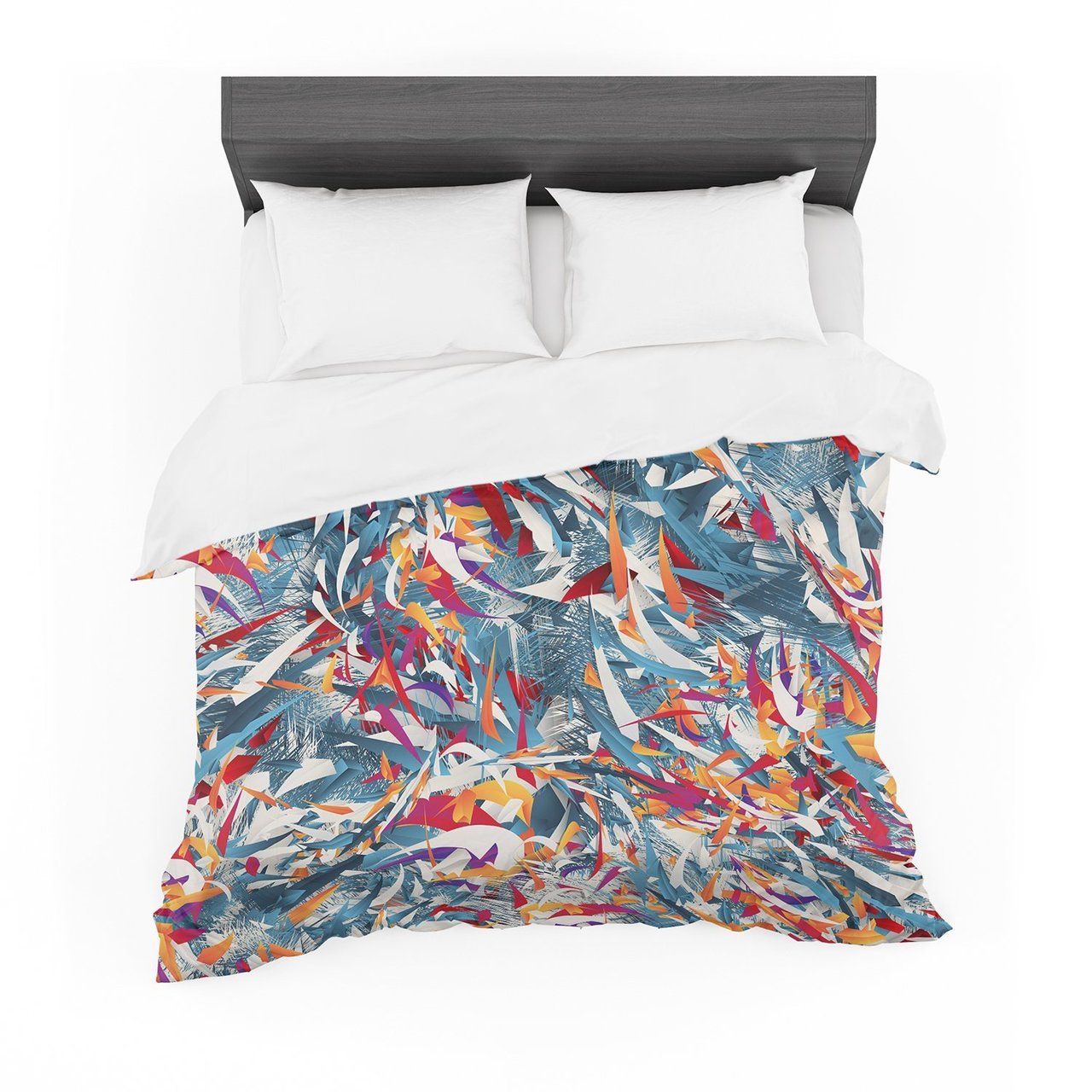 Danny Ivan ‘Excited Colours’ Blue Abstract Featherweight3D Customized Duvet Cover Bedding Sets