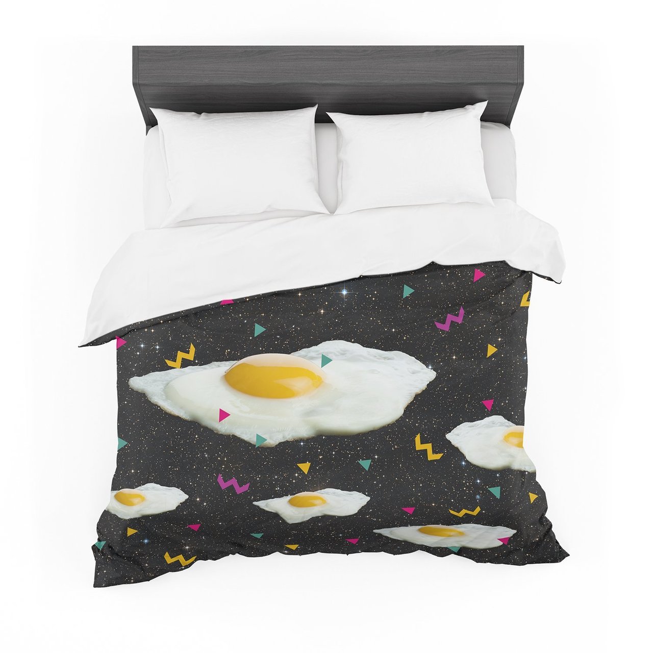 Danny Ivan ‘Funky Egg Galaxy’pace Abstract Cotton3D Customized Duvet Cover Bedding Sets