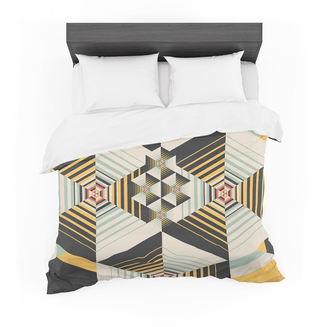 Danny Ivan ‘La Plus’ Black Yellow Cotton3D Customized Duvet Cover Bedding Sets