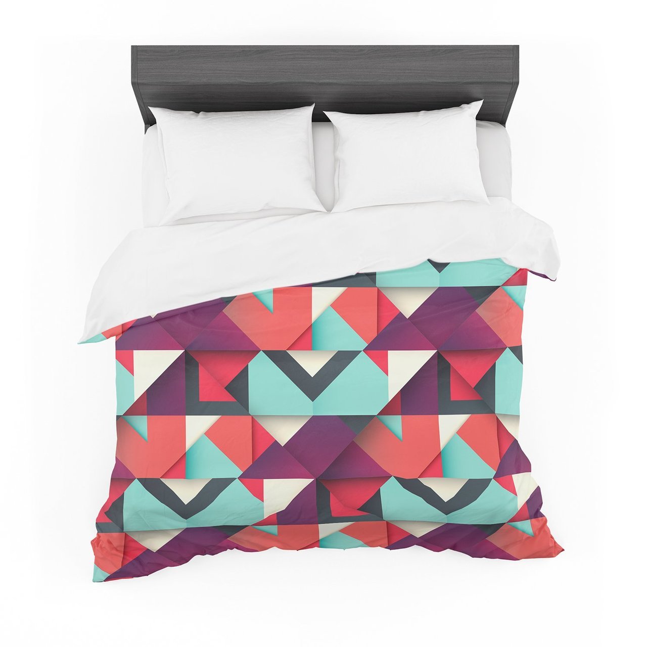 Danny Ivan ‘Shapes’ Aqua Purple Featherweight3D Customized Duvet Cover Bedding Sets