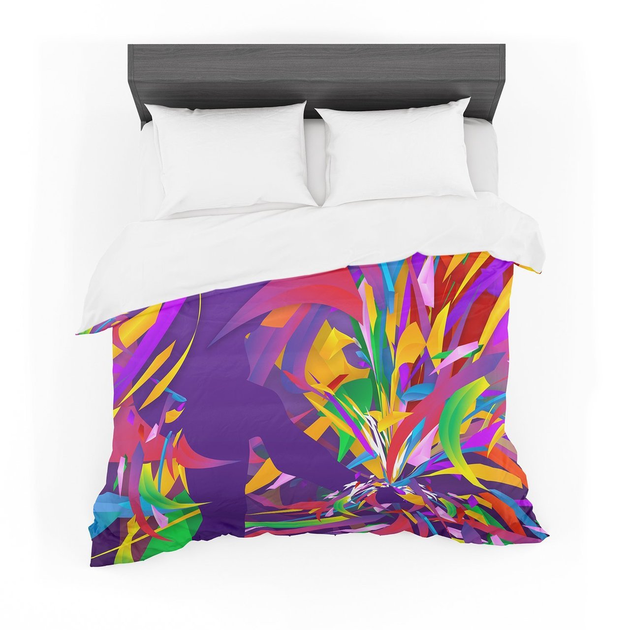Danny Ivan ‘Shooting’ Rainbow Purple Cotton3D Customized Duvet Cover Bedding Sets