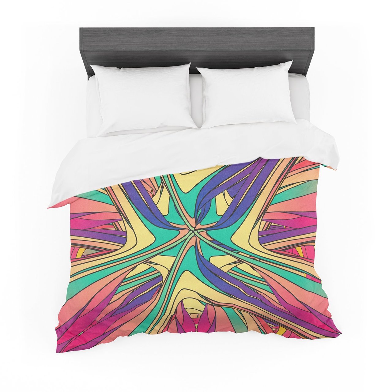 Danny Ivan ‘Veins’ Rainbow Abstract Featherweight3D Customized Duvet Cover Bedding Sets