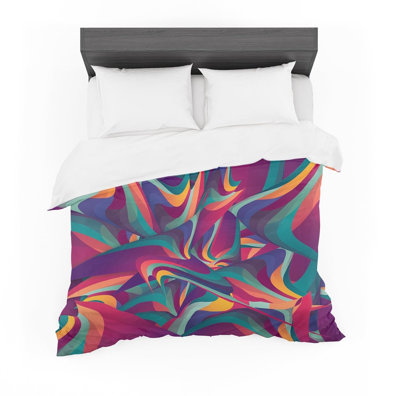 Danny Ivan ‘Wrong Past’ Teal Purple Cotton3D Customized Duvet Cover Bedding Sets