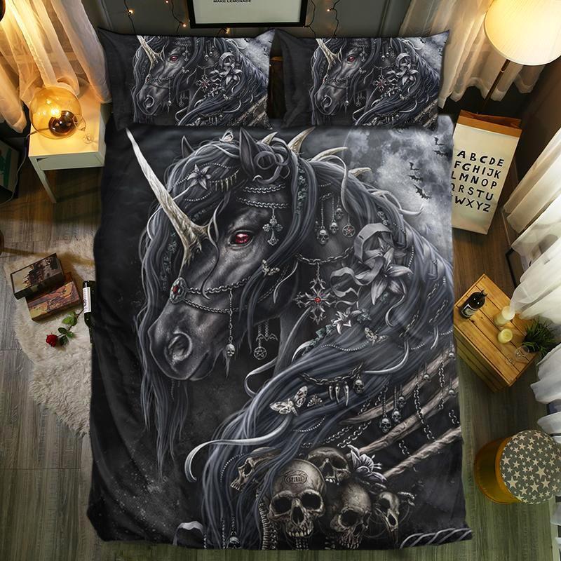Dark Unicorn Andkull3D Customized Duvet Cover Bedding Sets