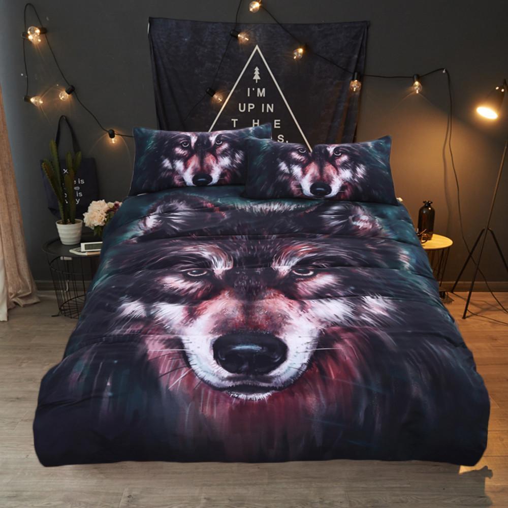 Dark Wolf Bedding Set