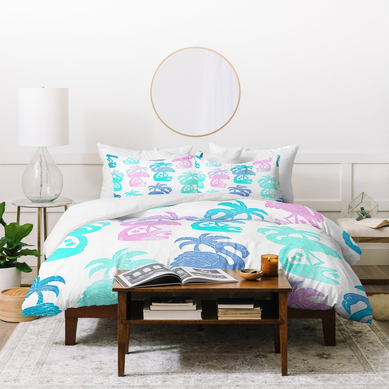 Dash and Ash Flamingo Fla Mango Duvet Cover