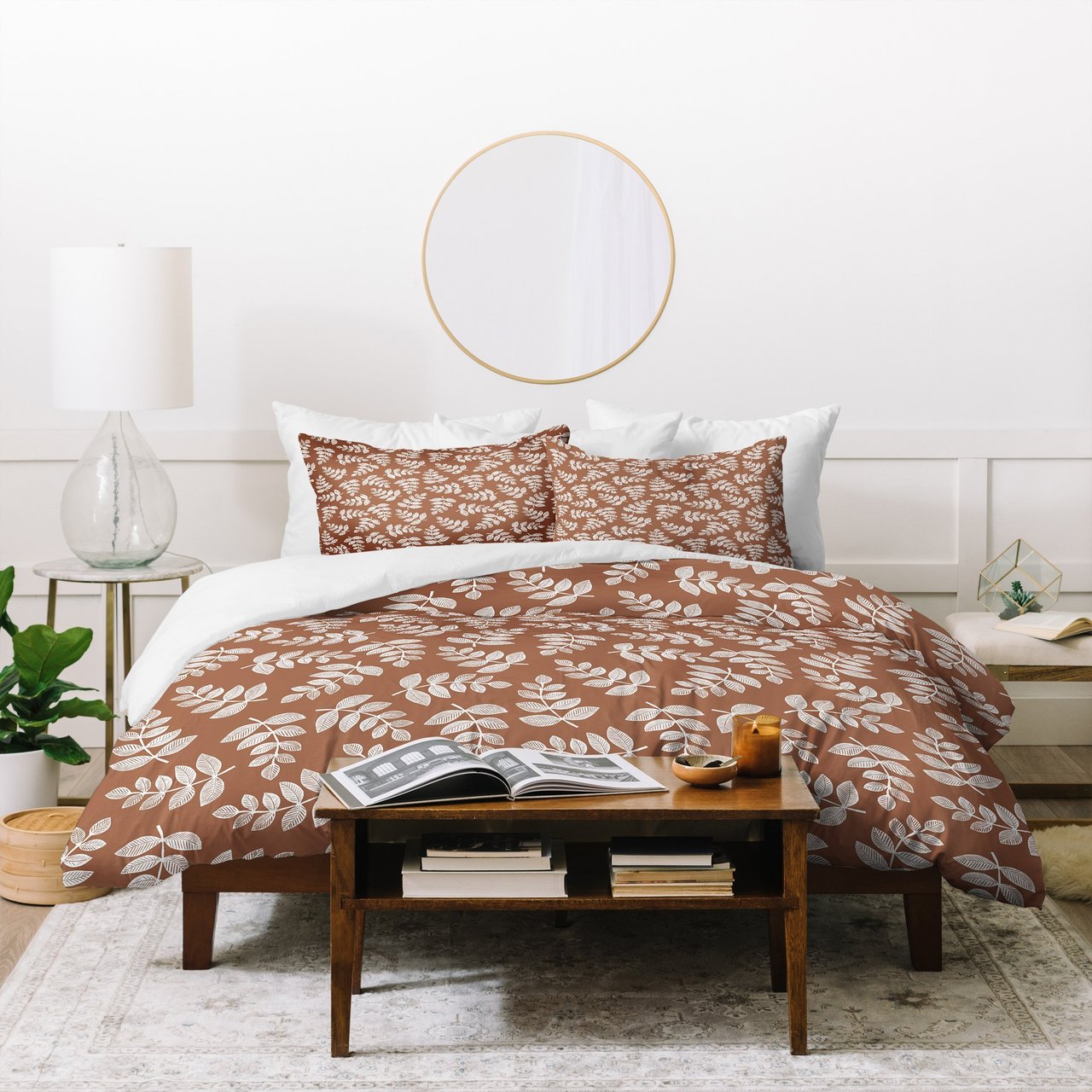 Dash and Ash leafy wander Duvet Cover