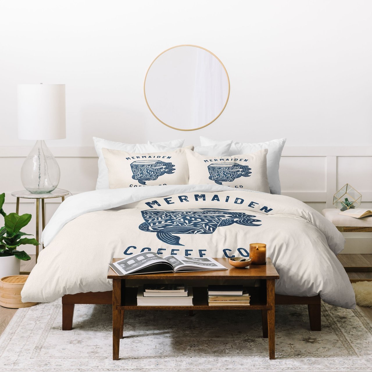 Dash and Ash Mermaiden Coffee Co Duvet Cover