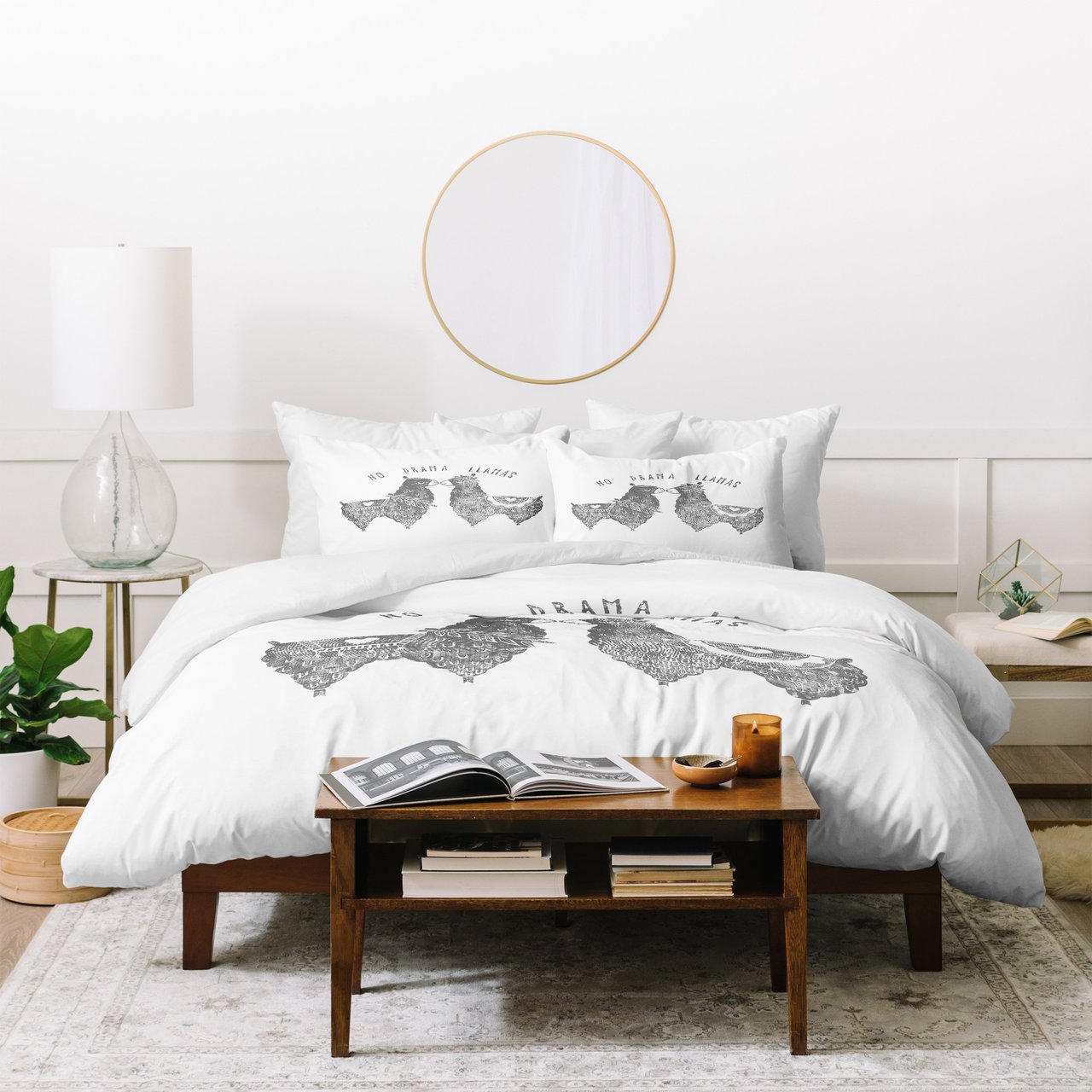 Dash and Ash No Drama Llamas Duvet Cover