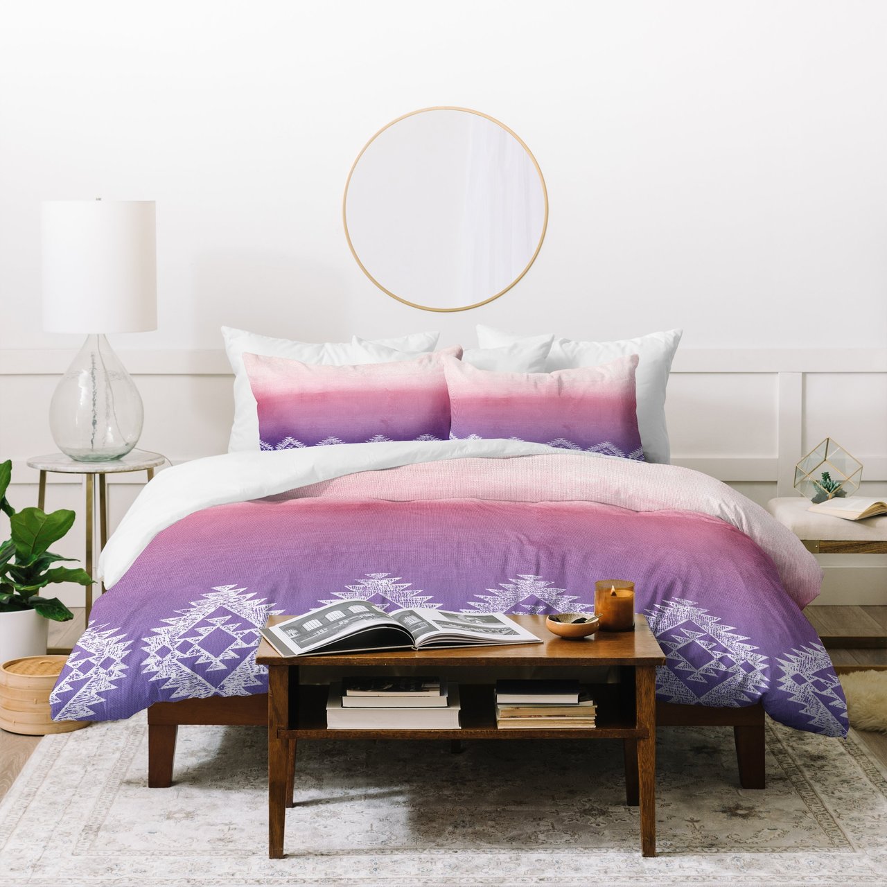 Dash and Ash ombre heart love Duvet Cover