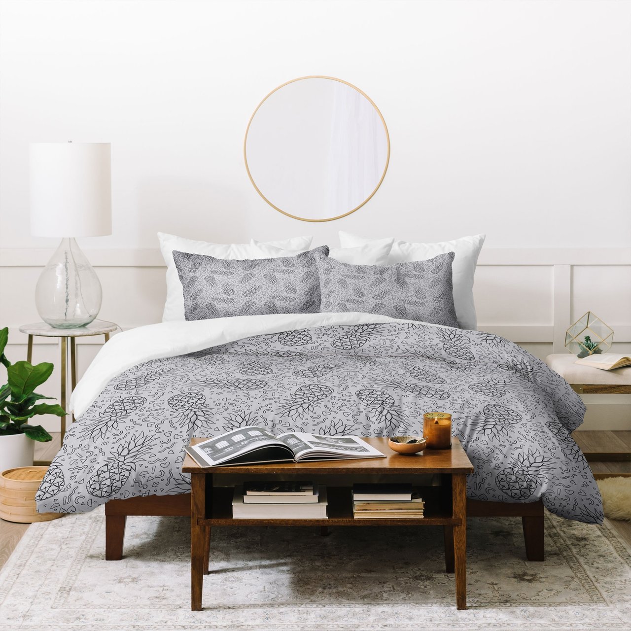 Dash and Ash Pineapple Disco Duvet Cover