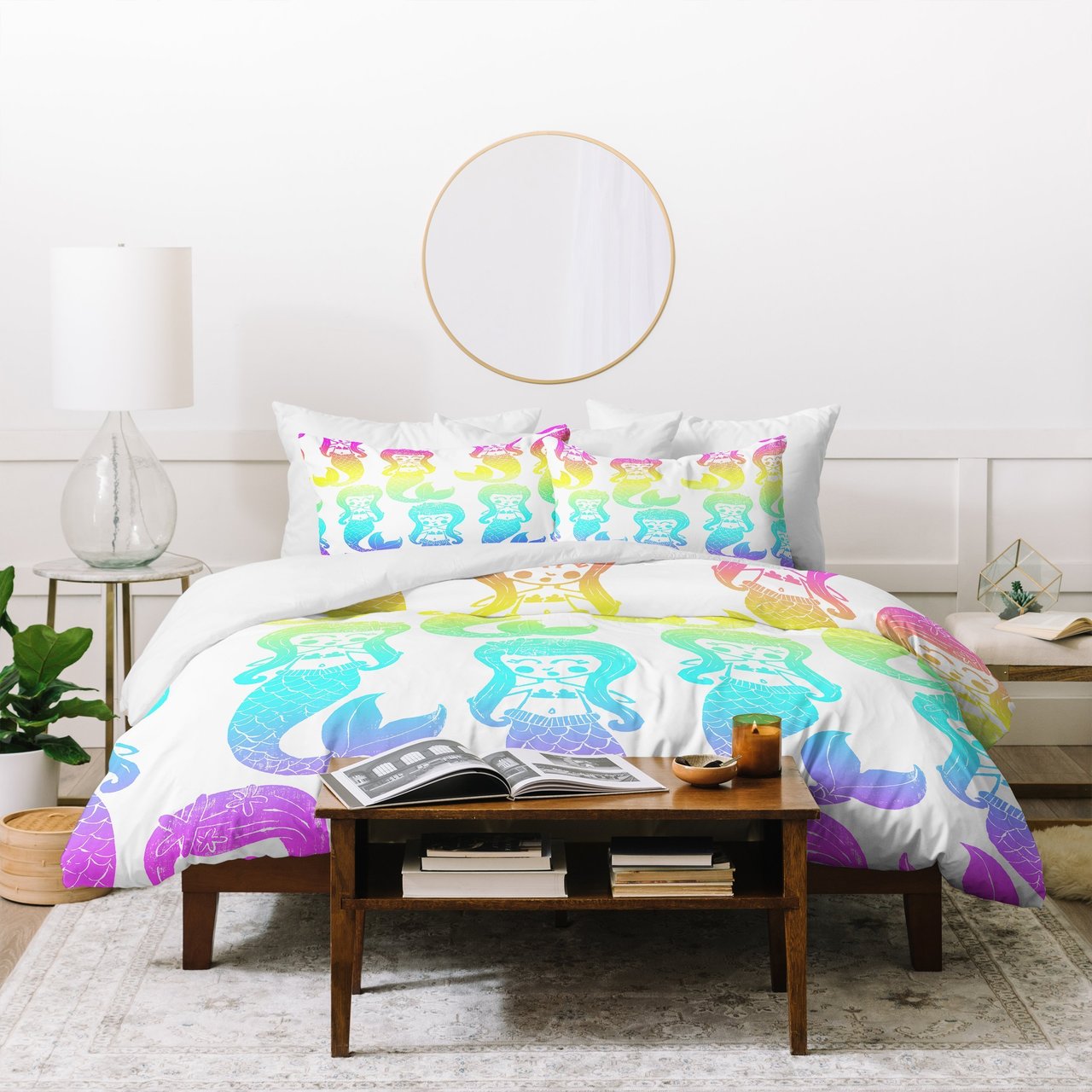 Dash and Ash Rainbow Mermaids Duvet Cover Bedding Sets