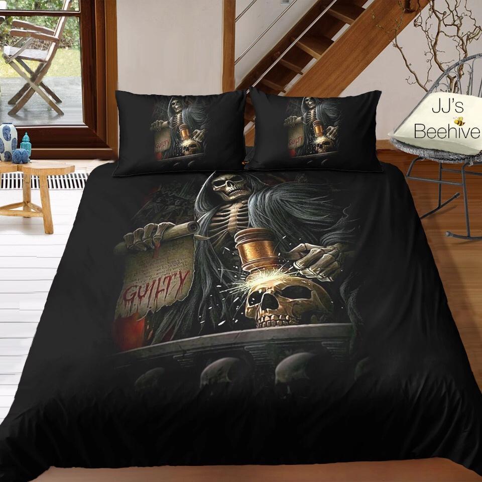 Death Judge Declares Guilty 3D Customized Duvet Cover Bedding Sets