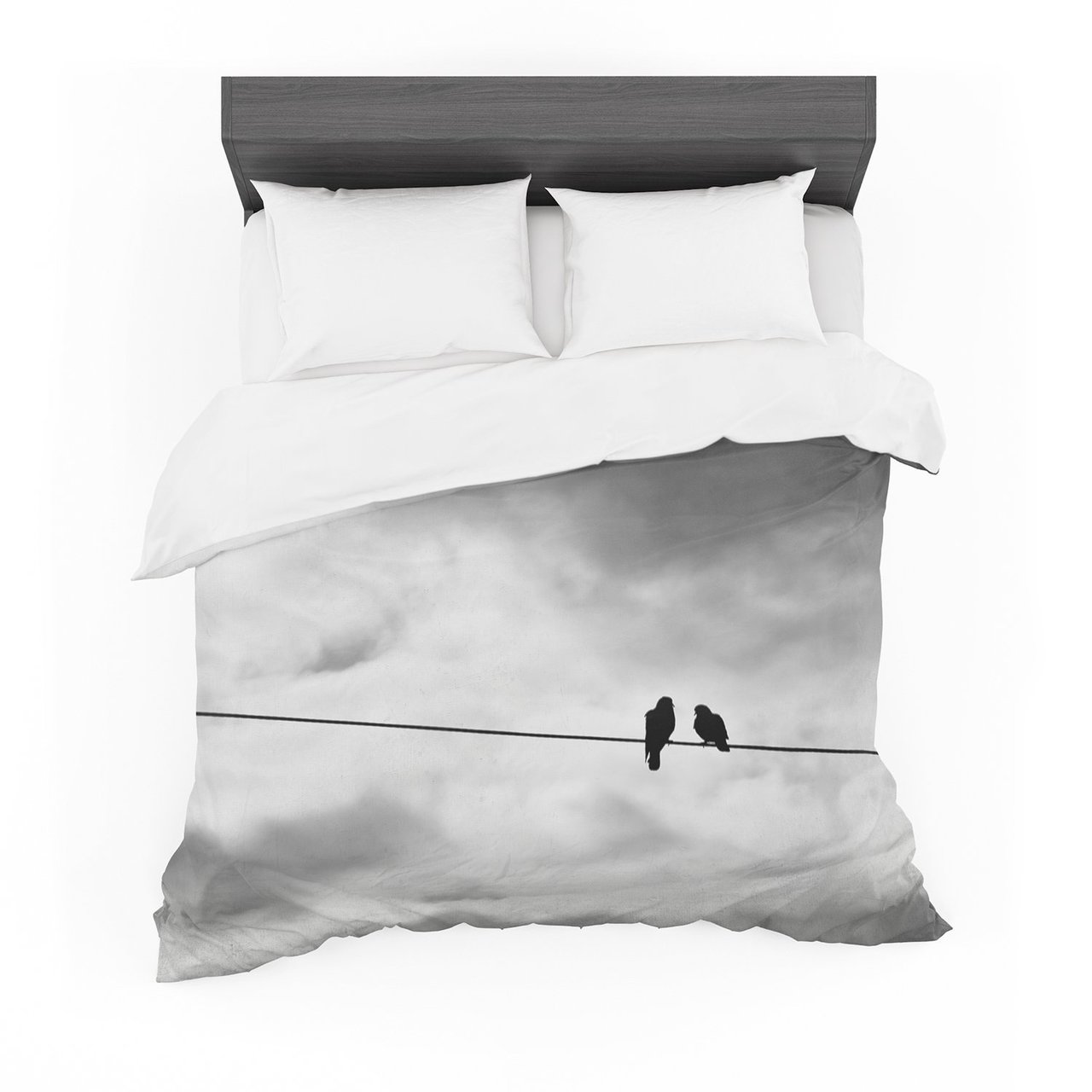 Debbra Obertanec ‘Friendship’ Black White Featherweight3D Customized Duvet Cover Bedding Sets