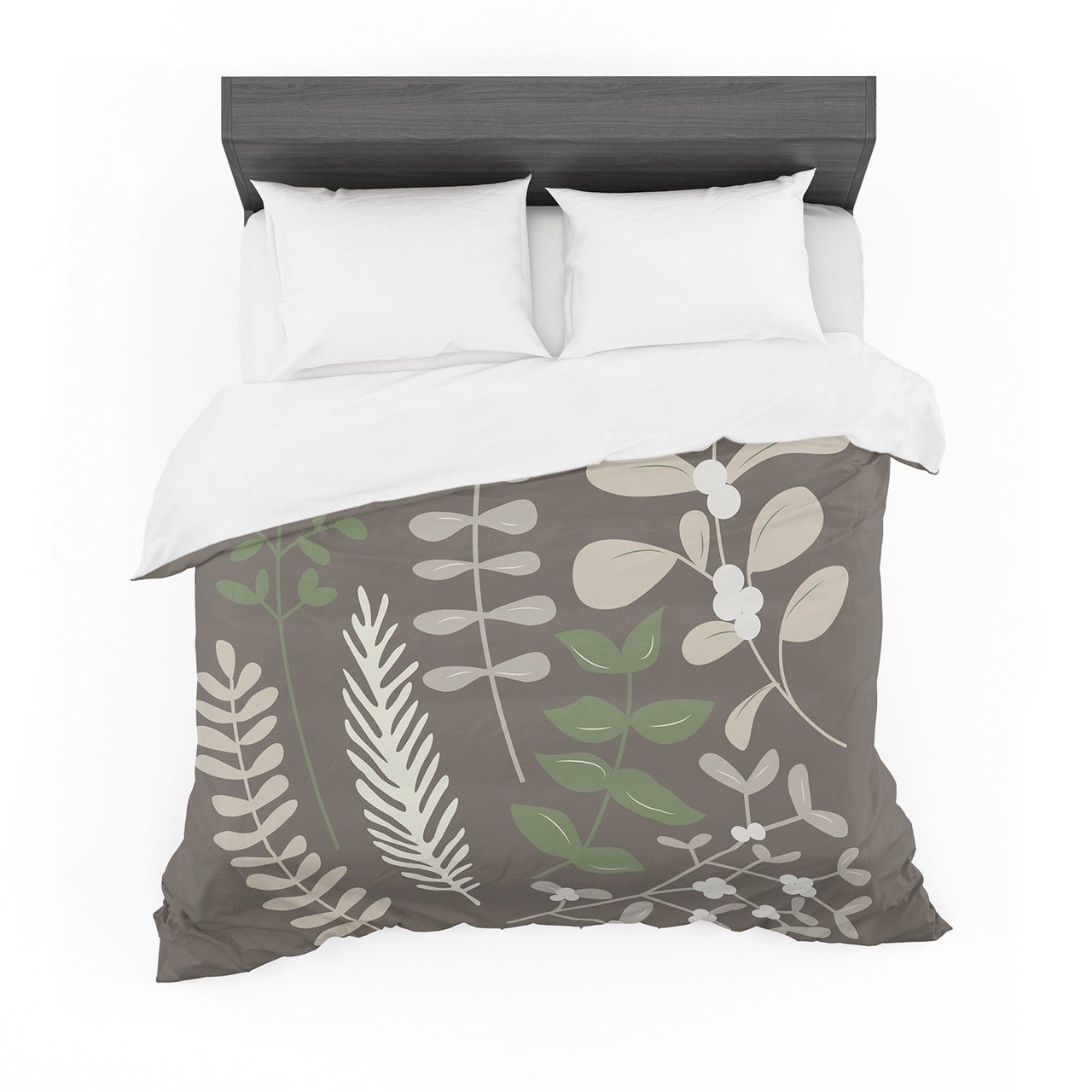 Deck the Hollies Brown Green Featherweight3D Customized Duvet Cover Bedding Sets