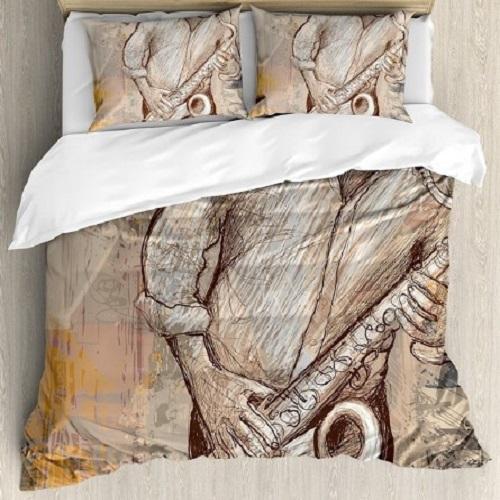 Decor Jazz Musician Duvet Cover Set