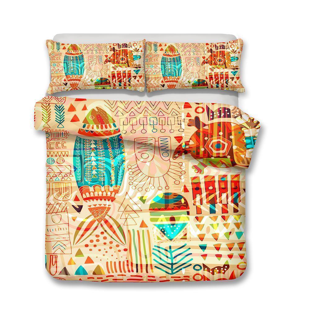 Decorations Home Design Art Print Bedroom Bohemia Yellow Theme Bohemian Comforter Boho Bedspreadss3D Customized Duvet Cover Bedding Sets