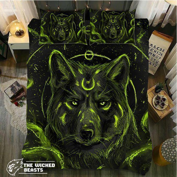 Default Center Of Galaxy Wolf3D Customized Duvet Cover Bedding Sets
