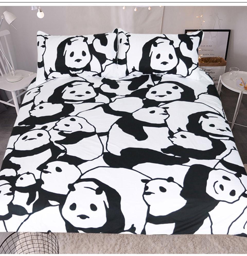 Default Chinese Pandas3D Customized Duvet Cover Bedding Sets