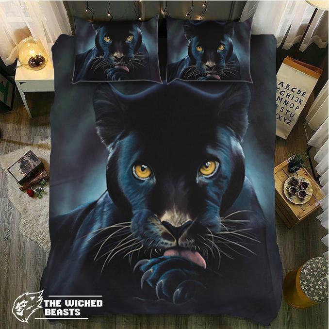 Default Cool Panther3D Customized Duvet Cover Bedding Sets