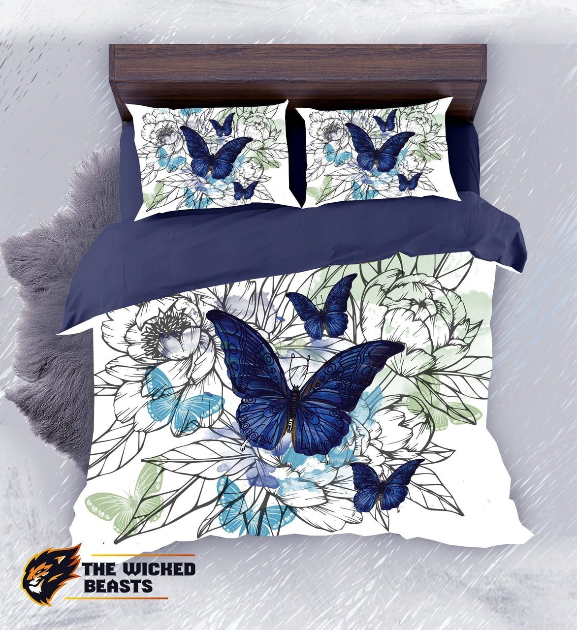 Default Deep Blue Viceroy s3D Customized Duvet Cover Bedding Sets