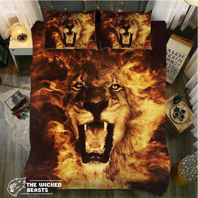 Default Fire Lion3D Customized Duvet Cover Bedding Sets