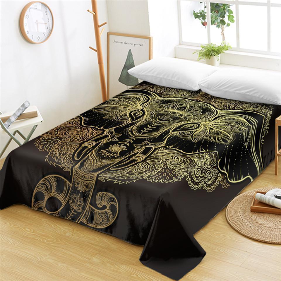 Default Golden Elephants3D Customized Duvet Cover Bedding Sets