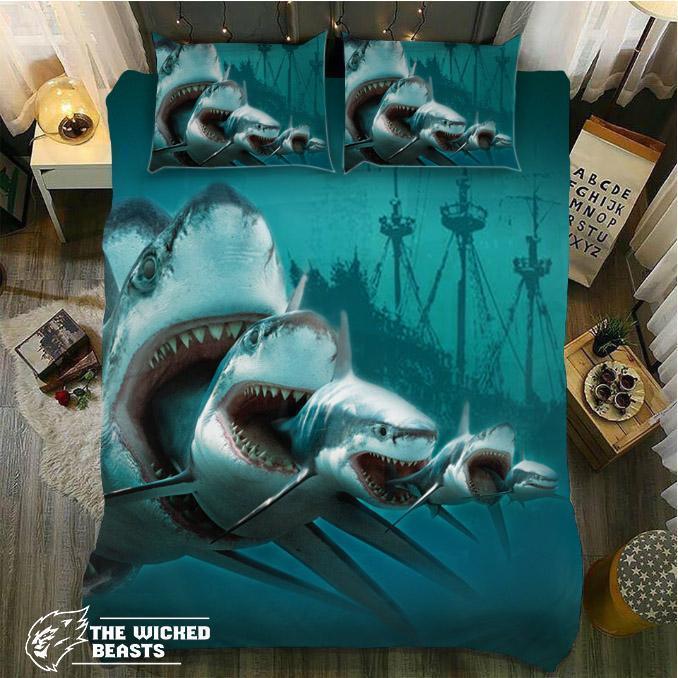 Default hark Eatinghark3D Customized Duvet Cover Bedding Sets