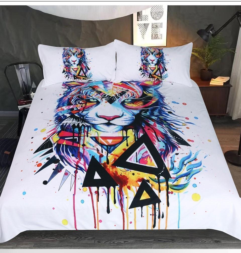 Default hattered Tigers3D Customized Duvet Cover Bedding Sets
