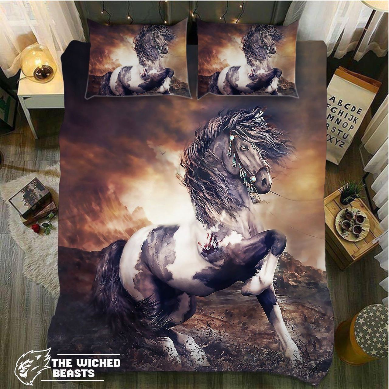 Default Indian Warrior Horse3D Customized Duvet Cover Bedding Sets