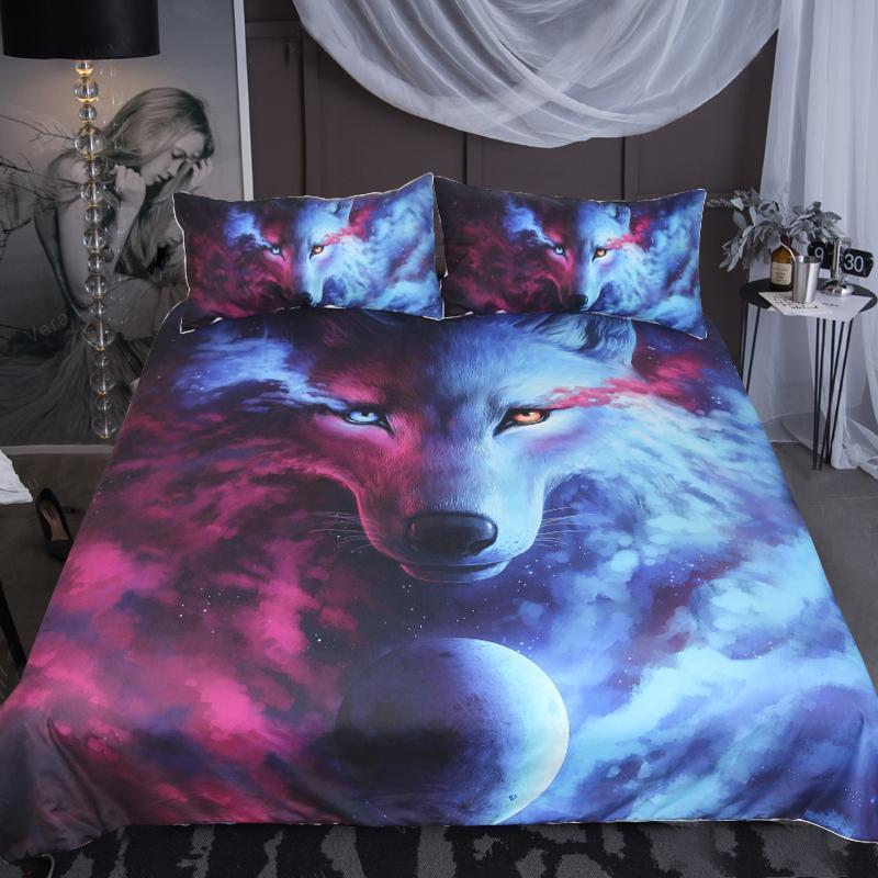 Default Light And Dark Wolf3D Customized Duvet Cover Bedding Sets