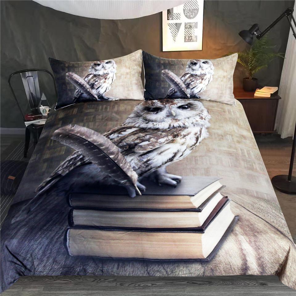 Default Queen Owls3D Customized Duvet Cover Bedding Sets