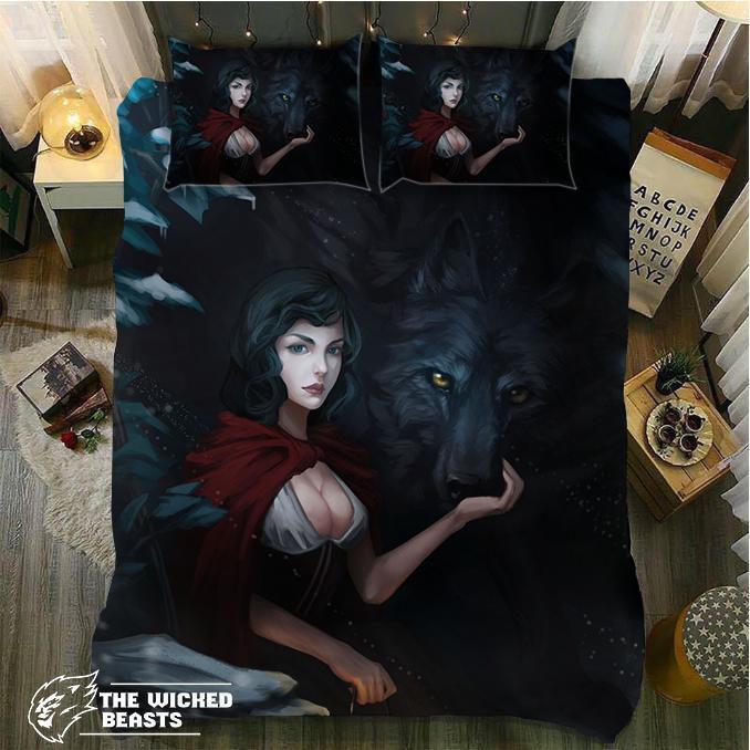 Default Red Hood Wolf3D Customized Duvet Cover Bedding Sets