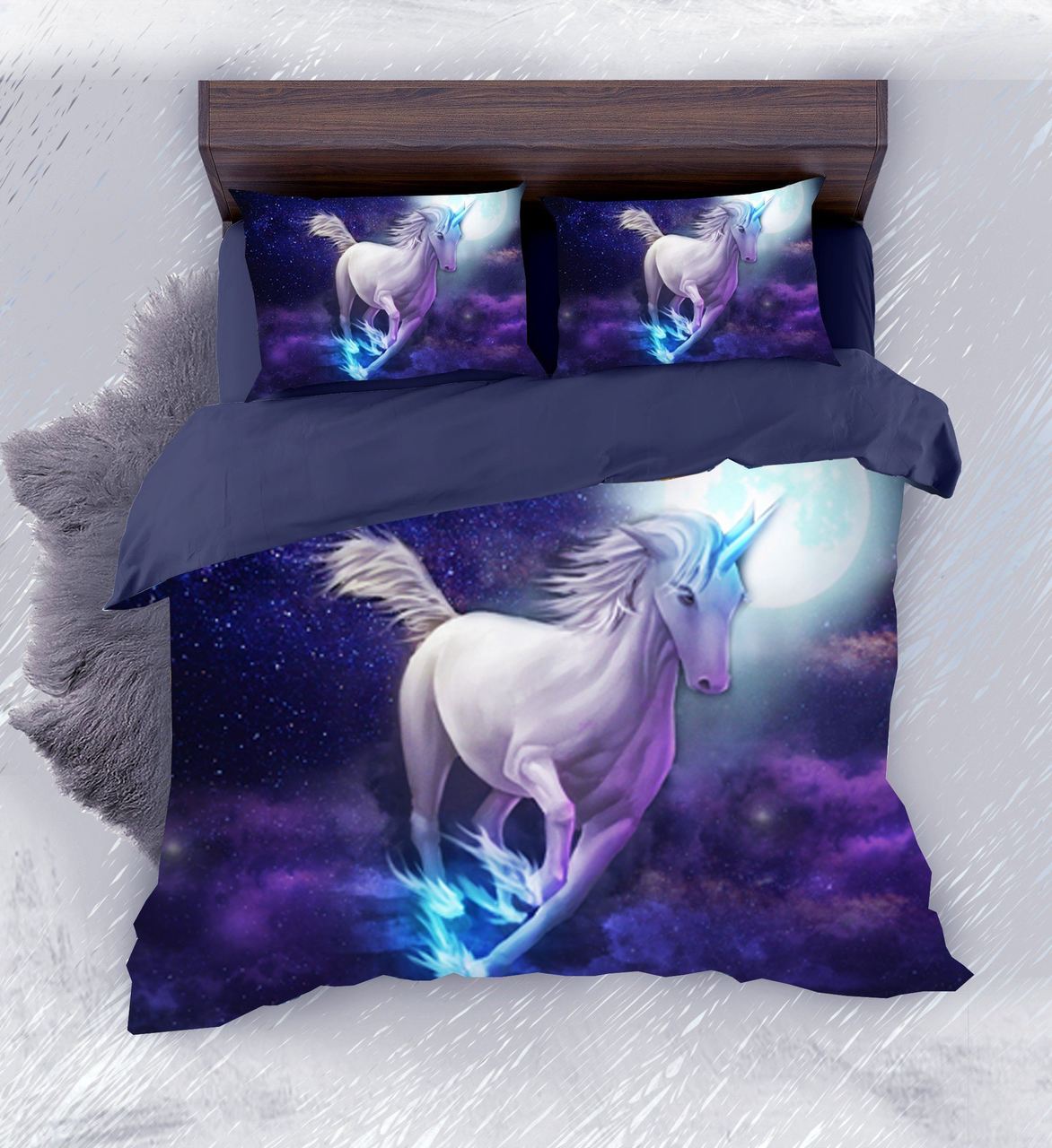 Default Running Unicorn3D Customized Duvet Cover Bedding Sets