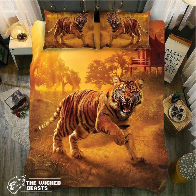 Default Tiger At Dawn3D Customized Duvet Cover Bedding Sets