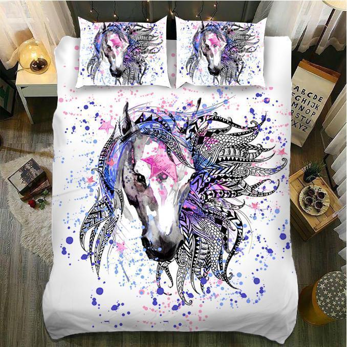 Default Tribal Horse Lady3D Customized Duvet Cover Bedding Sets