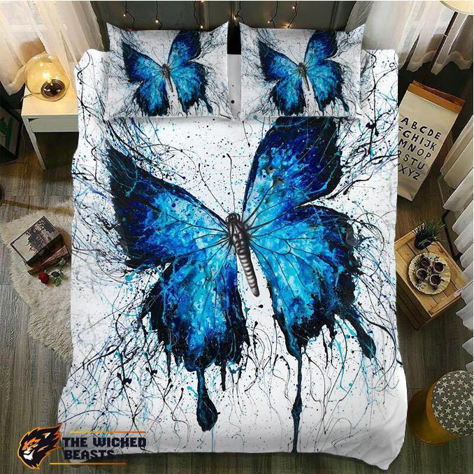 Default Watercolor Great Purple Hairstreaks3D Customized Duvet Cover Bedding Sets