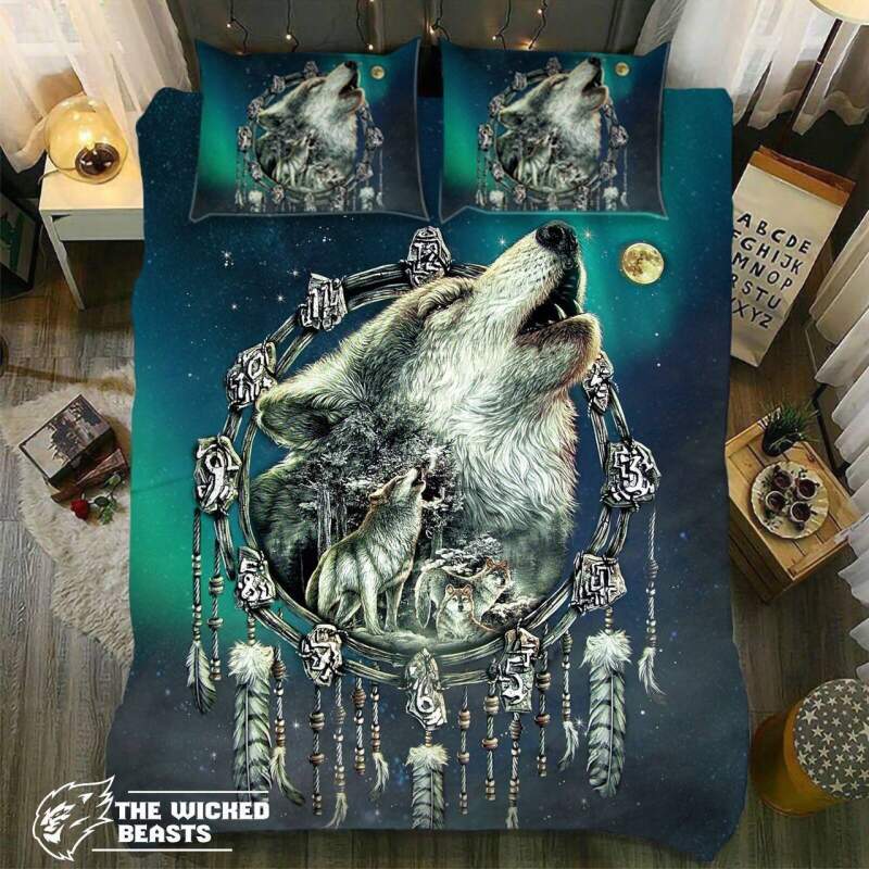 Default Wolf Howl Dreamcatcher3D Customized Duvet Cover Bedding Sets