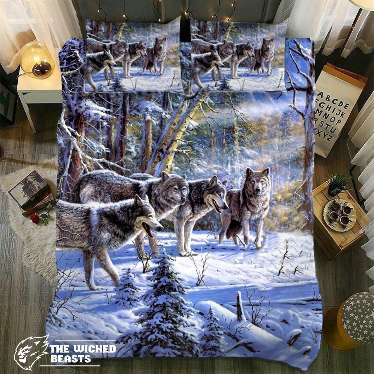 Default Wolf Packunshine3D Customized Duvet Cover Bedding Sets