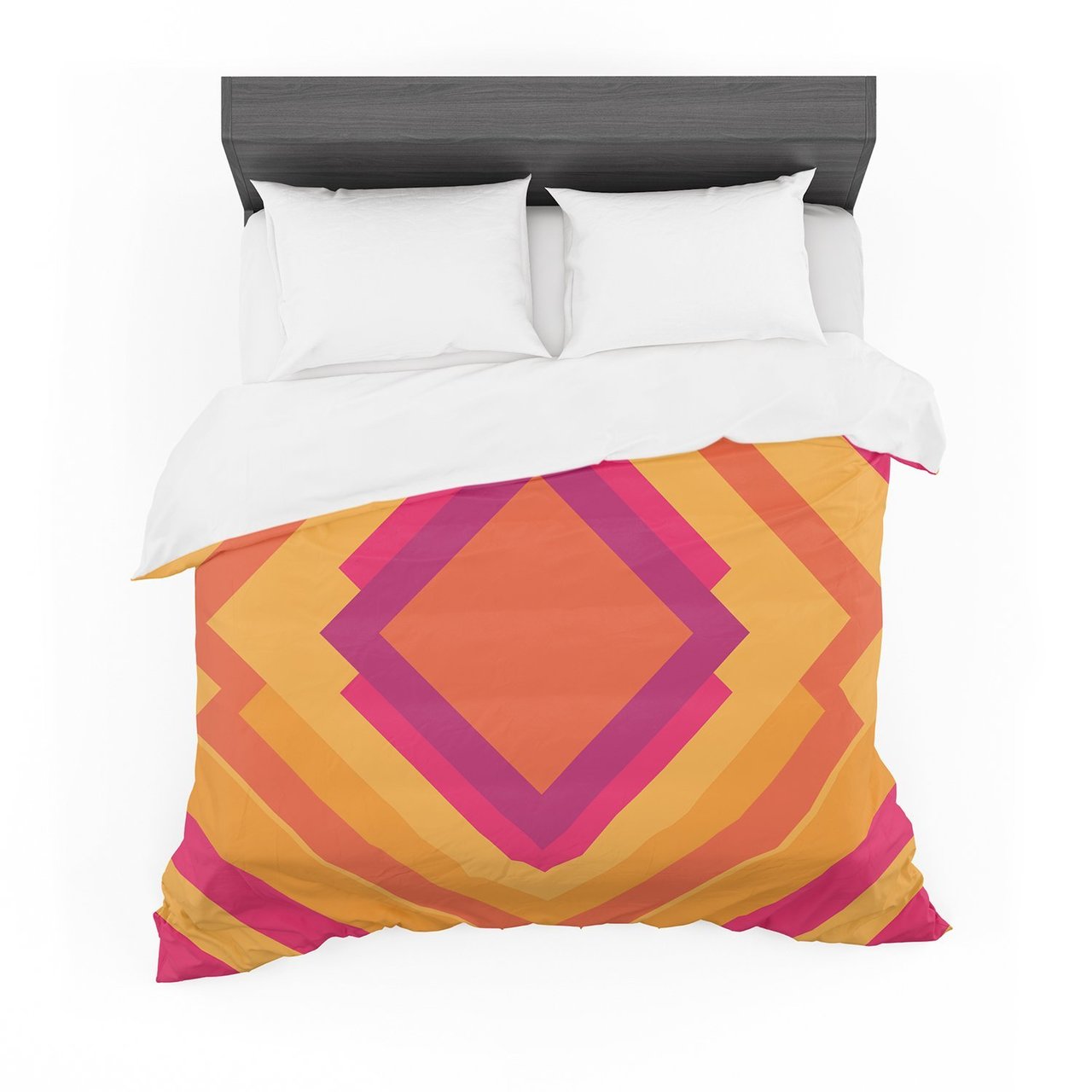 Diamond Dayze Orange Pink Featherweight3D Customized Duvet Cover Bedding Sets
